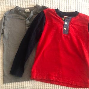 2 Crew Cuts long sleeve shirts
